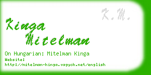 kinga mitelman business card